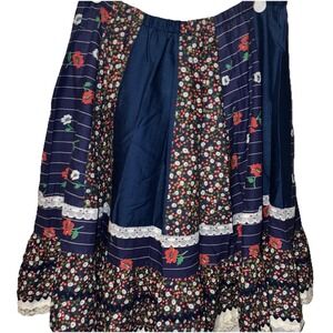 Little House Creations Western Prairie Patchwork Cottagecore Dance Skirt XL